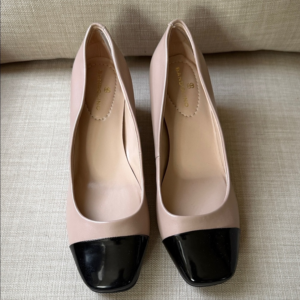 Bandolino Black and Tan Heels